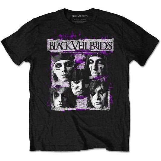 Black Veil Brides Grunge Faces Official Tee T-Shirt Mens Unisex
