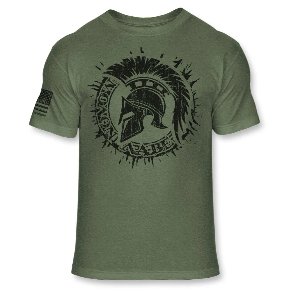 American Spartan Warrior T-Shirt Patriotic Molon Labe Soft Blend Shirt  A198