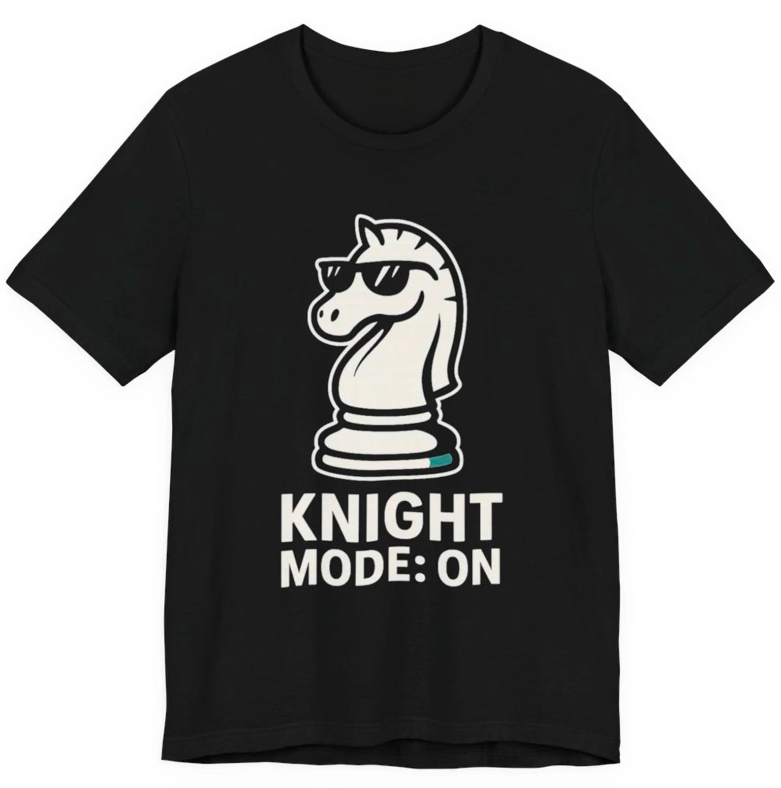 Chess Lover T-Shirt – Knight Mode On Minimalist Chess Design – Player Tee