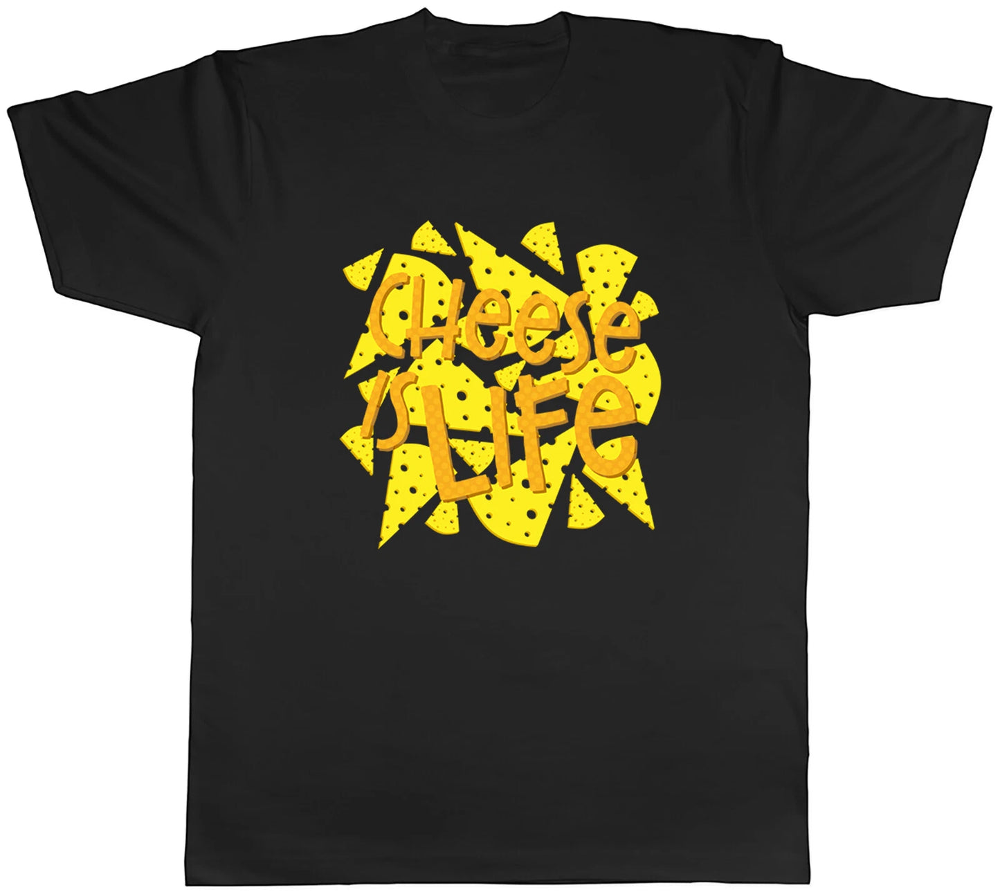 Cheese Is Life Mens Unisex T-Shirt Tee