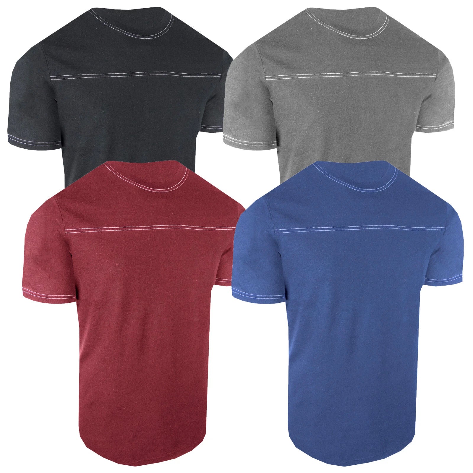 Advanced T- Shirt Highlighted Seams Mens Short Sleeve Stretch Golf Slim Fit