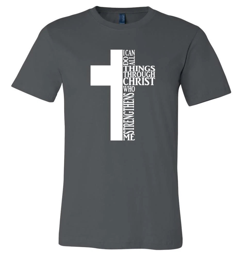I Can Do All Things Through Christ Who Strengthens Soft Christian Cross T-Shirt