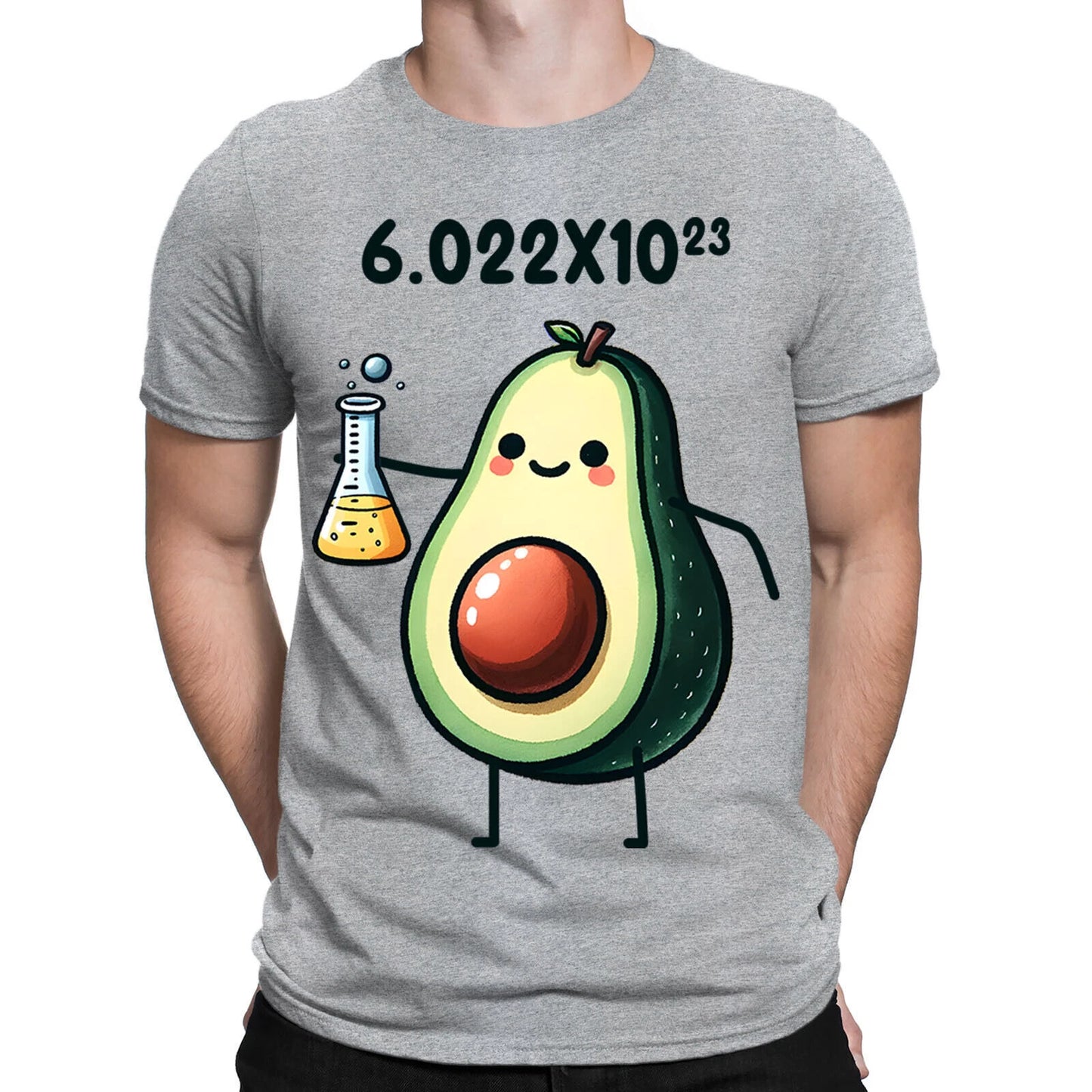 Avogadros Number Avocado Funny Beaker Chemistry Science Lover Mens T-Shirts #BAL