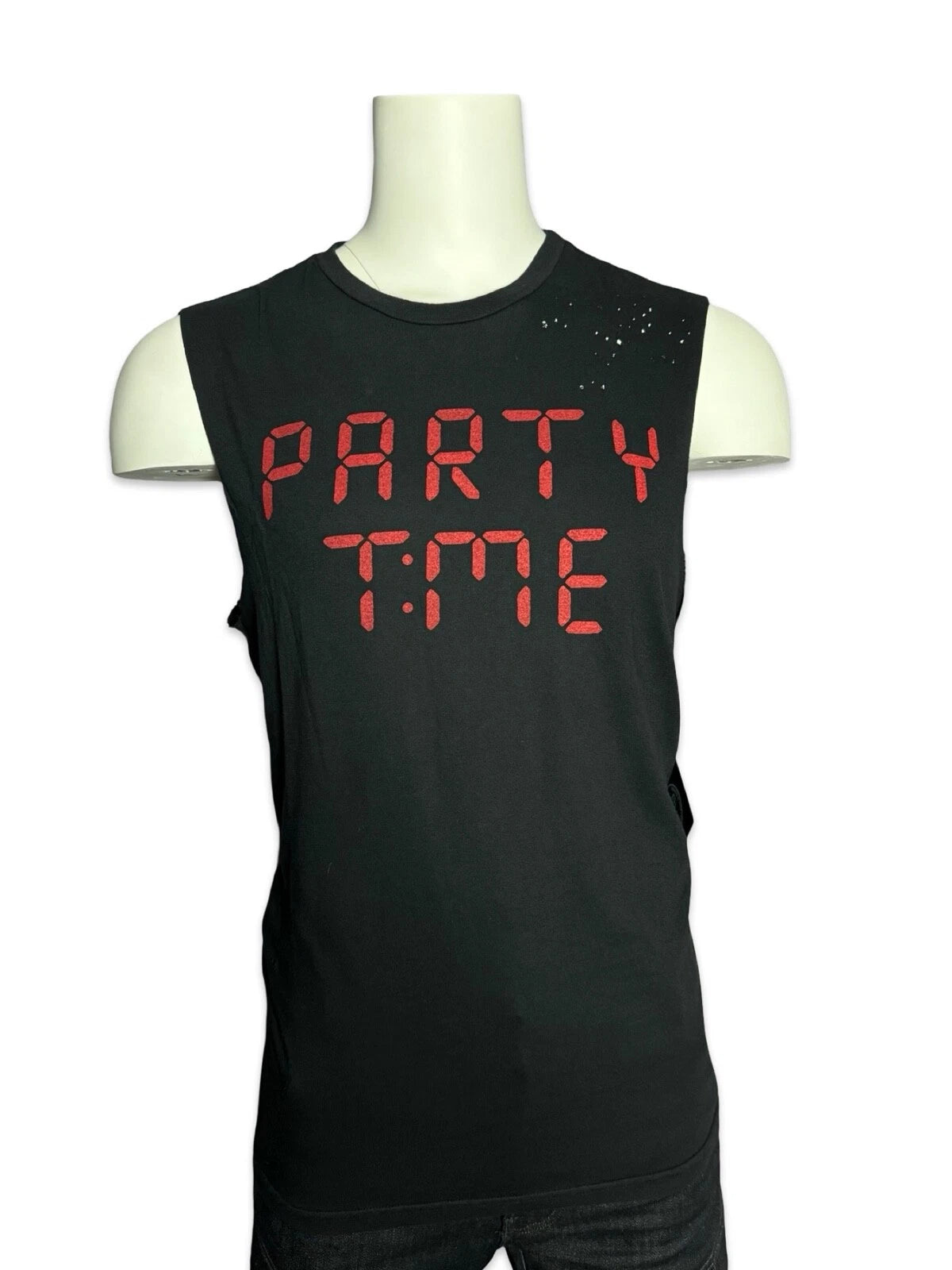 LIP SERVICE PARTY TIME SLEEVELESS TEE FUNNY COOL PUNK VINTAGE ROCK BLACK T SHIRT