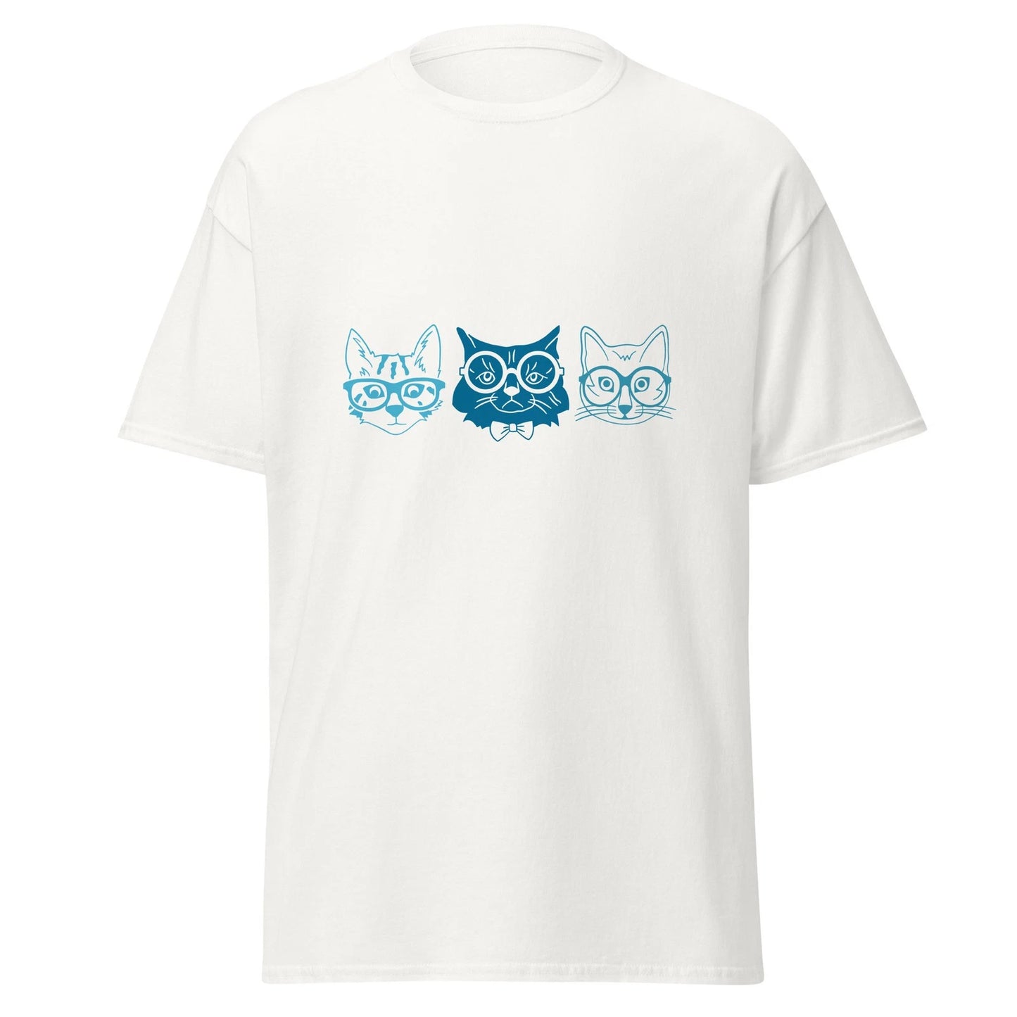 Unisex 3 cats in glasses Classic Gildan t-shirt-simple cat design
