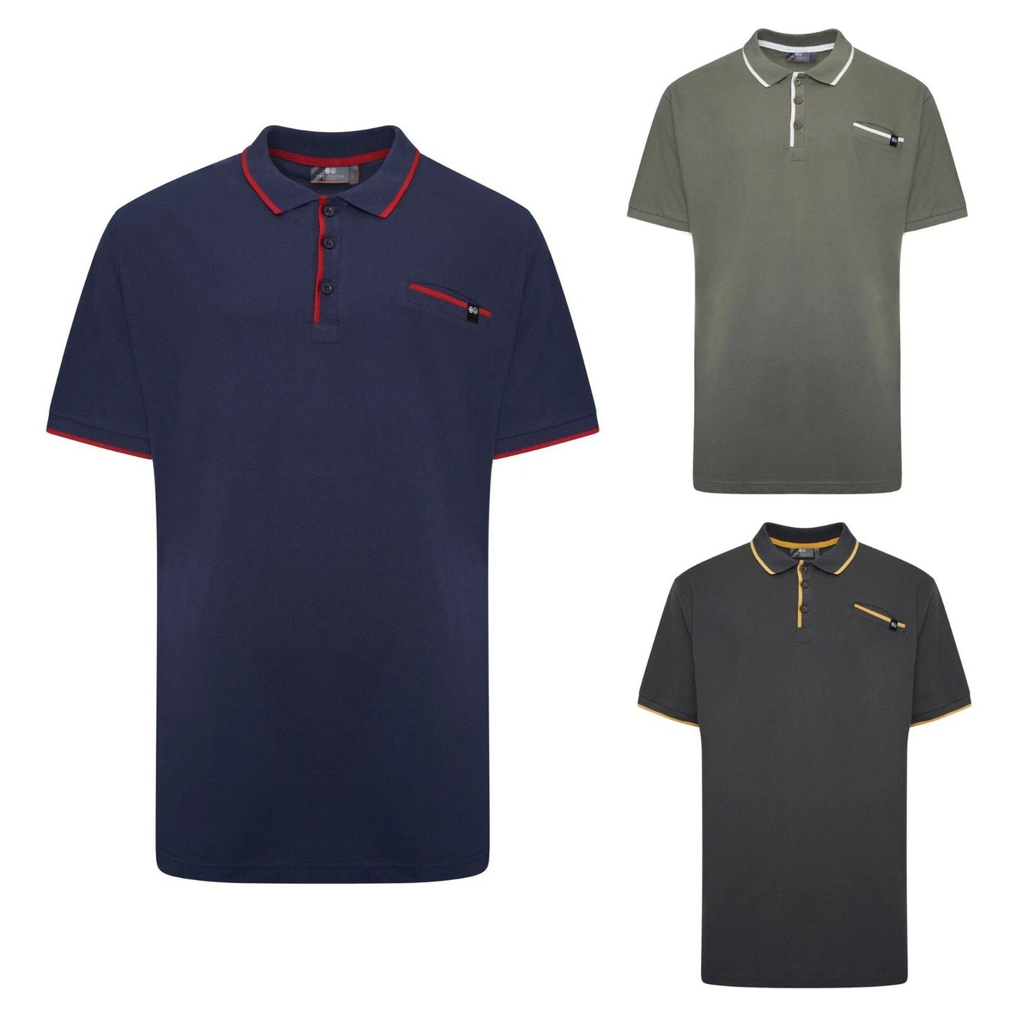 Mens Plus Big Size Crosshatch Cotton Polo T Shirt Top Size 2XL 3XL 4XL 5XL 6XL