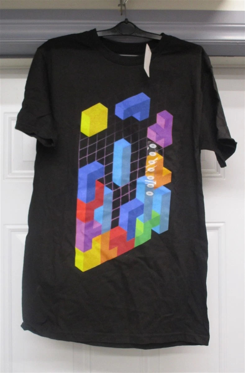 NTD T-SHIRT TETRIS Unisex Sz M Black NEW