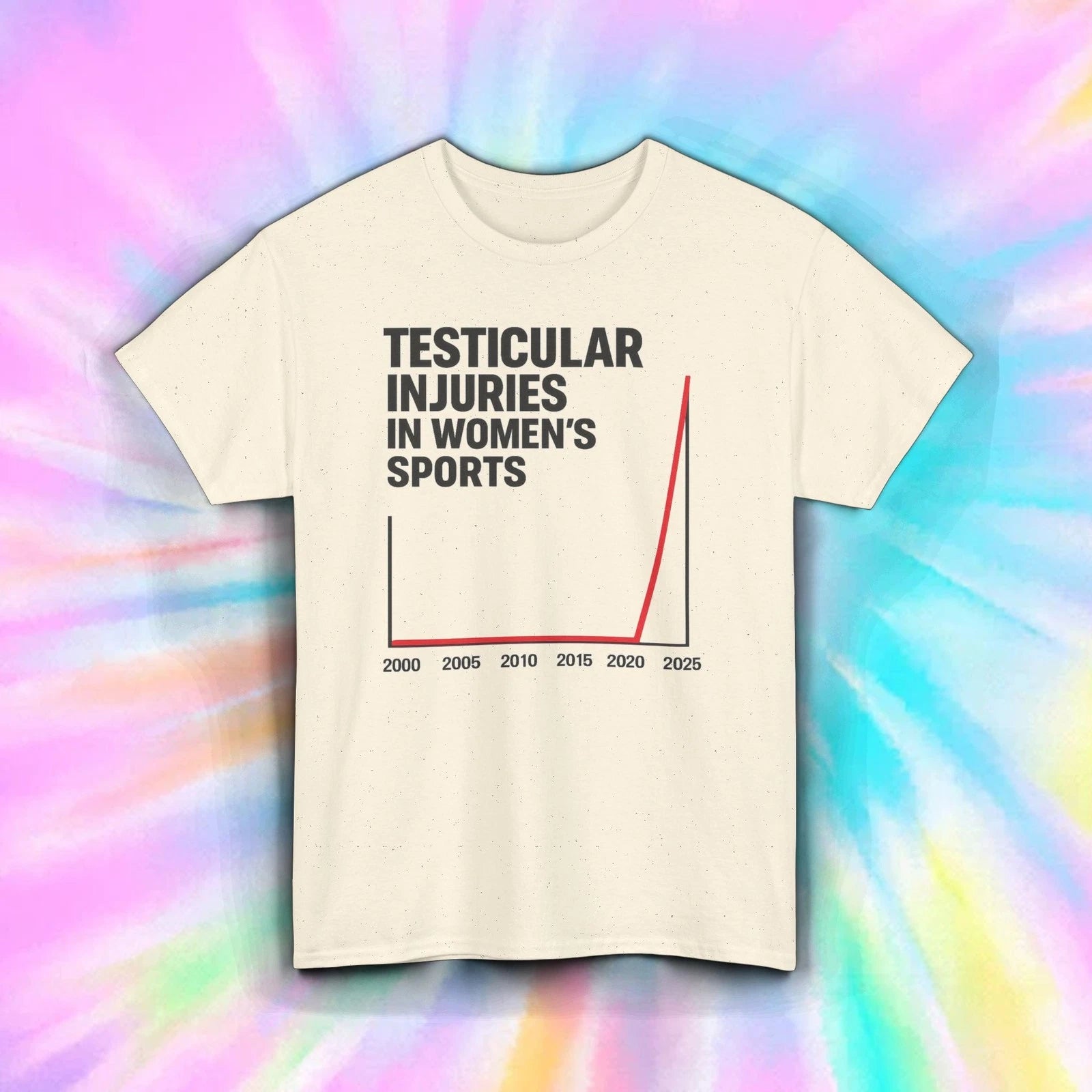 Testicular Injuries Womens Sports Funny Graph Meme Tee S-5XL Political