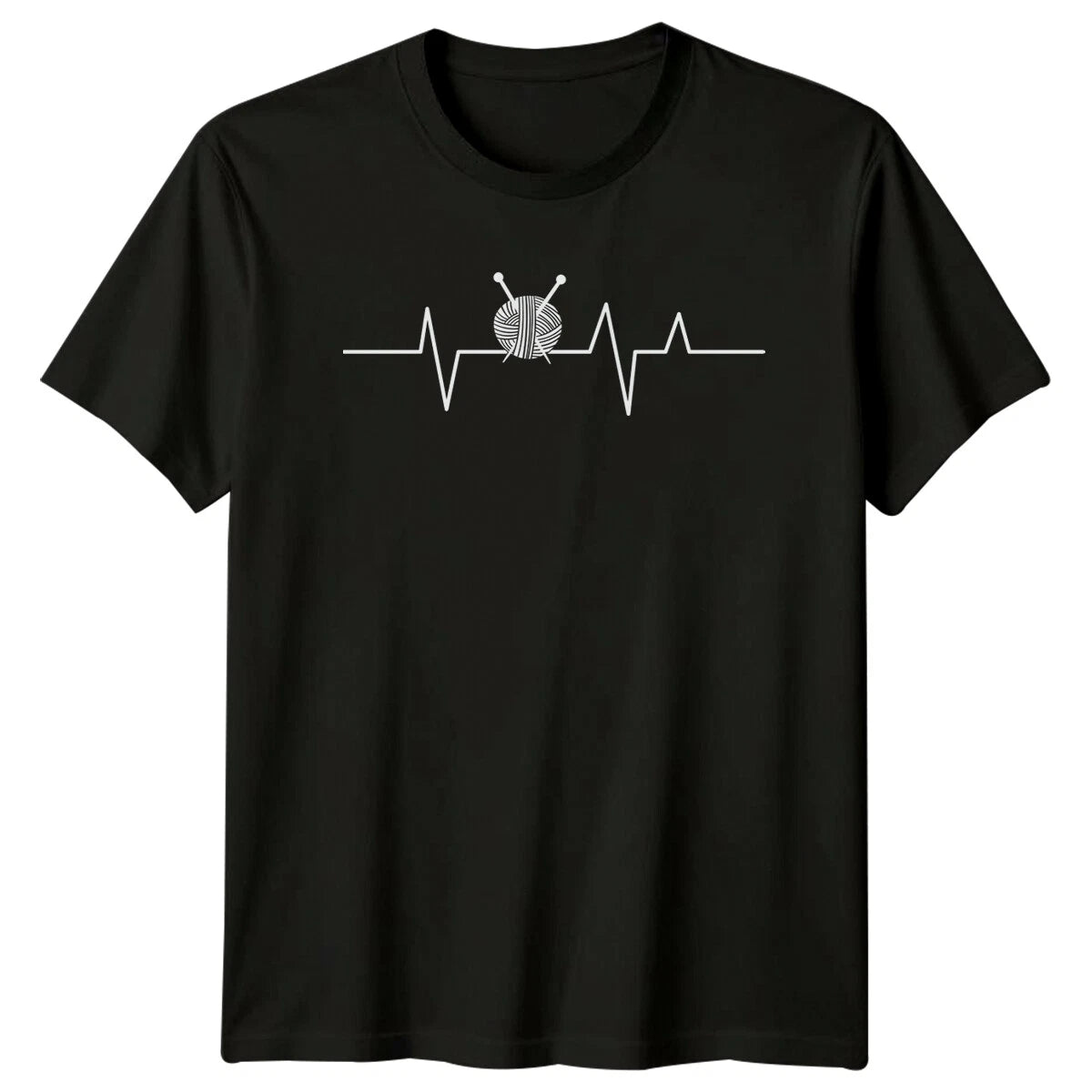 Quilting Heartbeat T-Shirt Yarn Knitting Hobby Needlework Tee Shirt