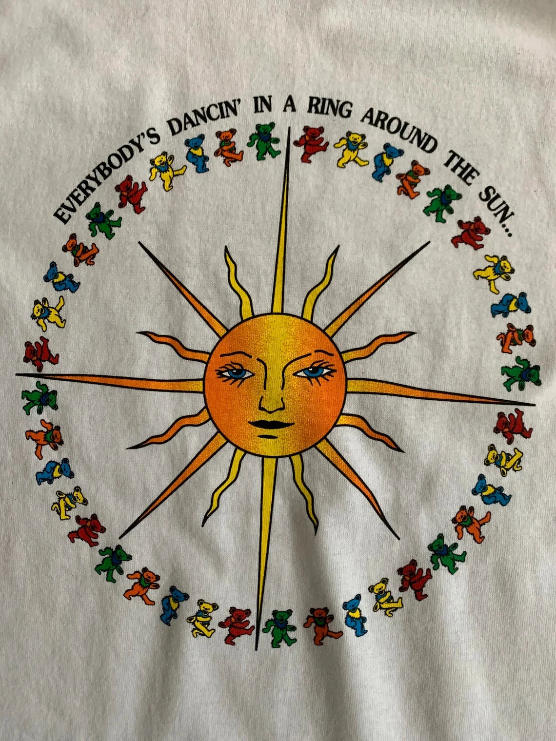 Bob Weir Grateful Dead Sun Bears long sleeve shirt  Dancing Bears Long Lot Tee