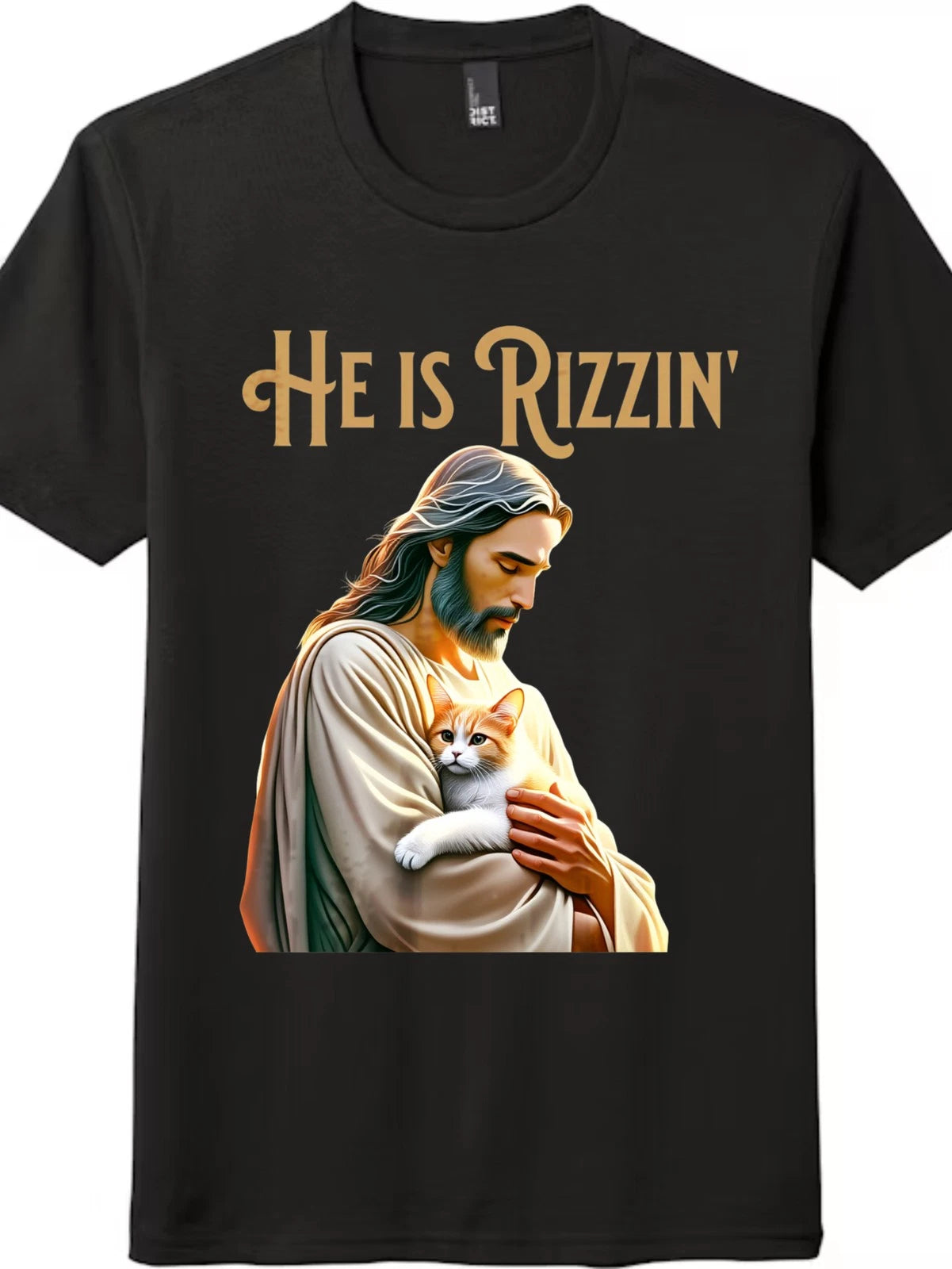 Vintage Jesus Cat Graphic Tee Unisex Funny Christian Gift Shirt For Cat Lovers