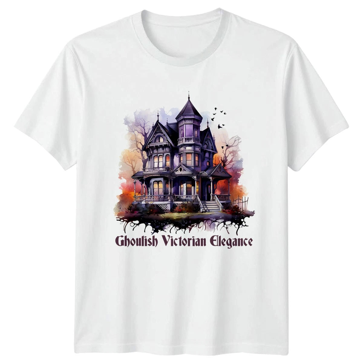 Ghoulish Victorian Elegance T-Shirt Gothic Halloween Gift For Him And Her