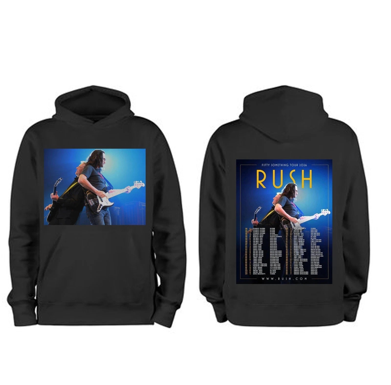 Rush 2026 Fifty Something Tour Hoodie Or T shirt