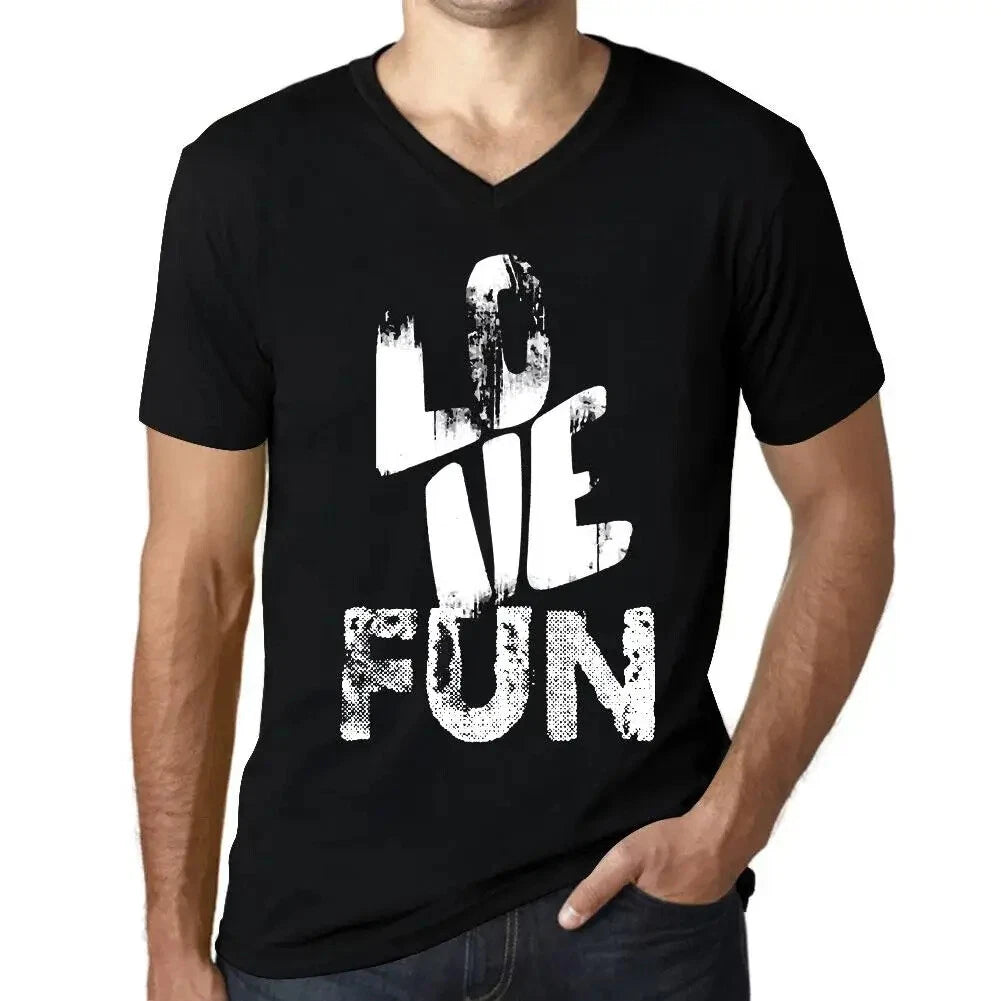 Men's Graphic T-Shirt V Neck Love Fun Eco-Friendly Limited Edition Short Sleeve