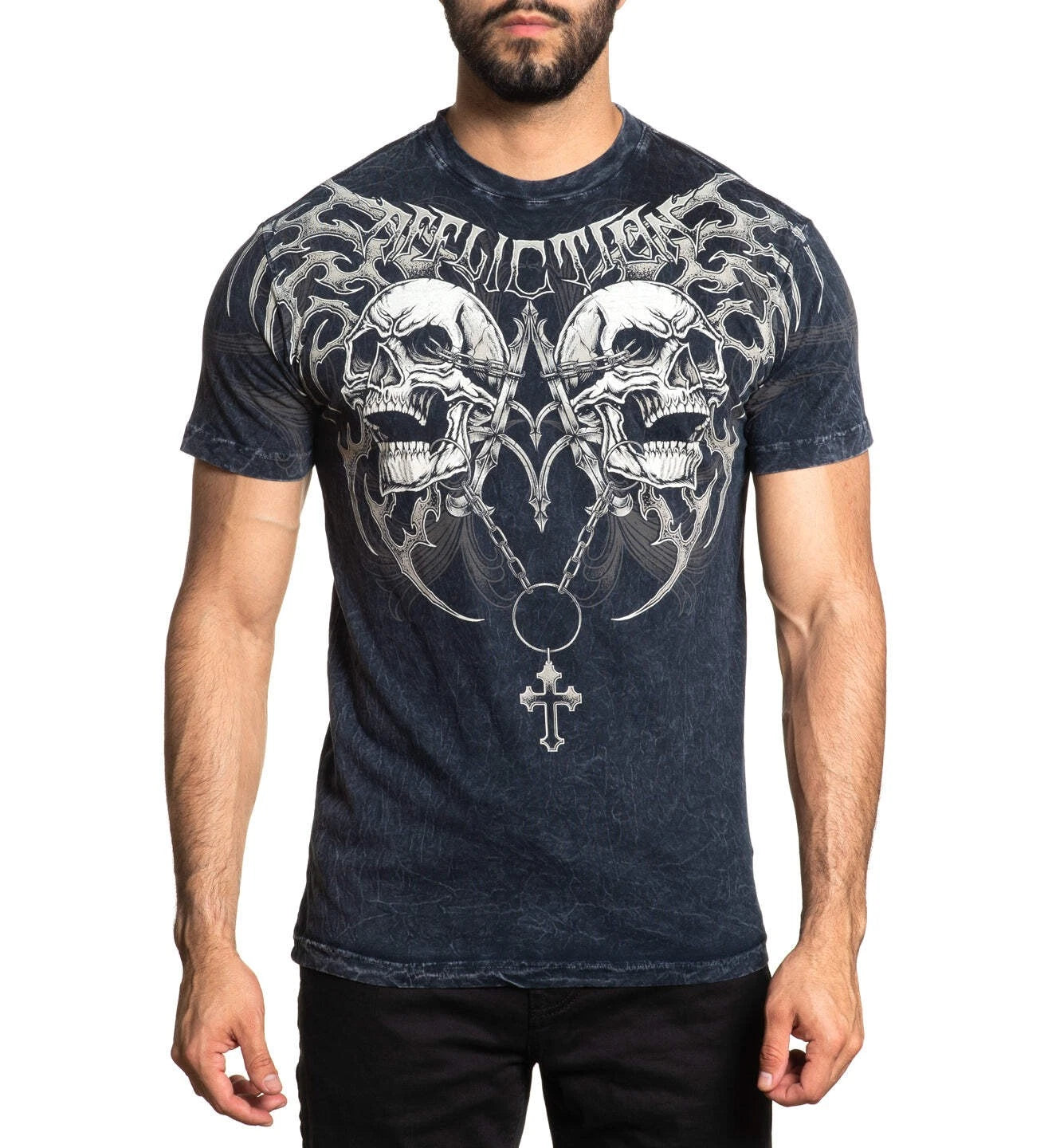 Affliction Men's T-shirt Shred Fest Y2K Biker