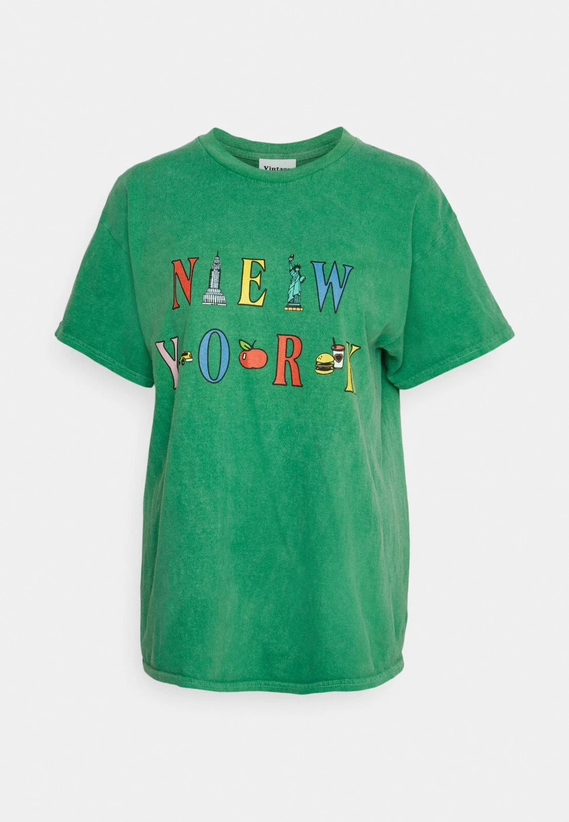 Vintage Supply NEW YORK GRAPHIC - Print T-shirt Green BNWT