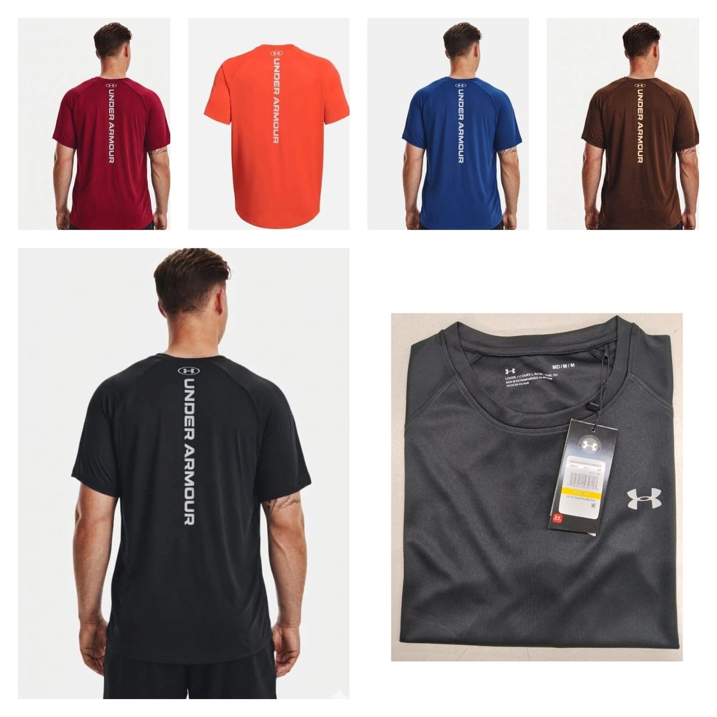 Mens Under Armour Tech Reflective Short Sleeve T-Shirt Gym Training Running Top