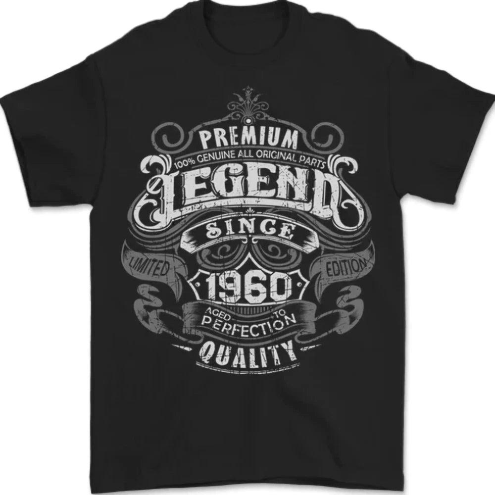 Premium Legend 66th Birthday 1960 Mens T-Shirt 100% Cotton