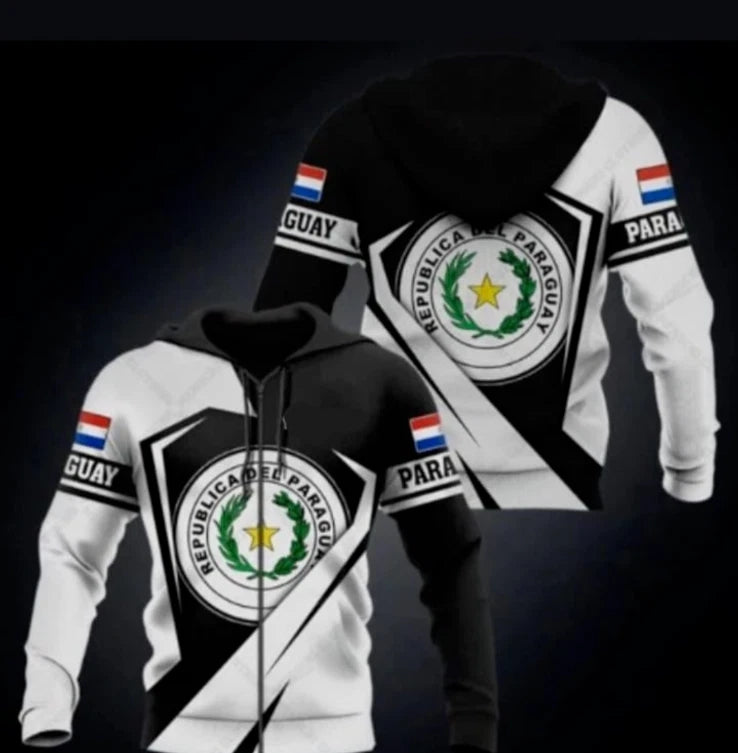 Paraguayan Hoodie with Zipper - Size XXL