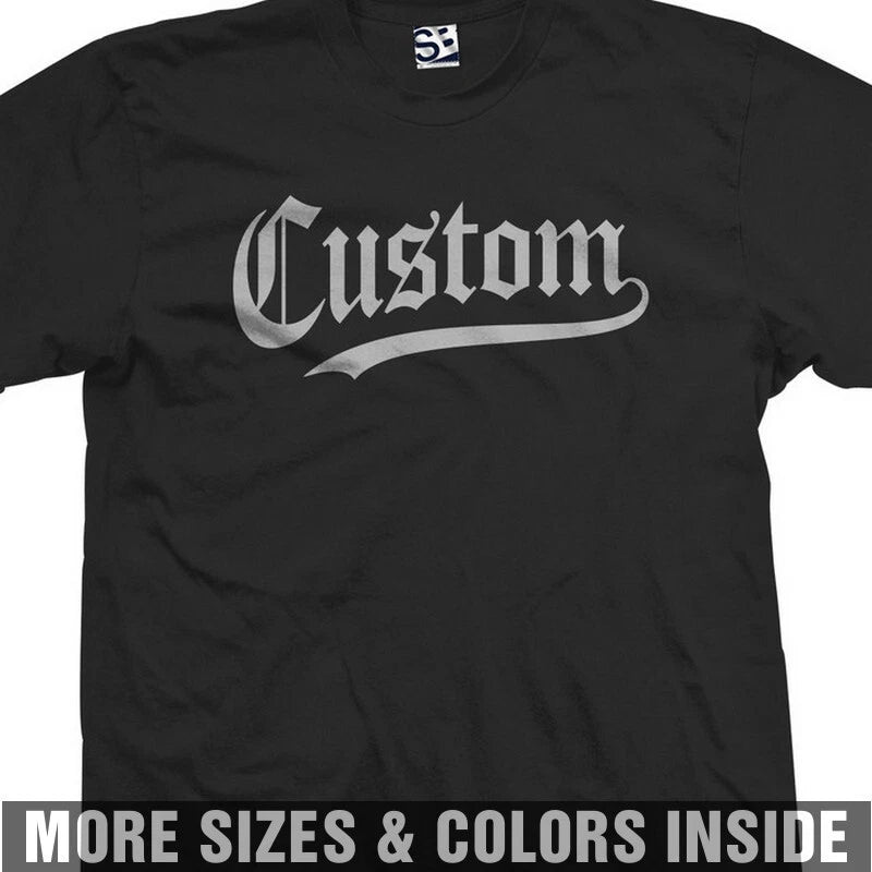 Custom 76er Jersey T-Shirt Old English Sports Team Personalize Logo Design Print