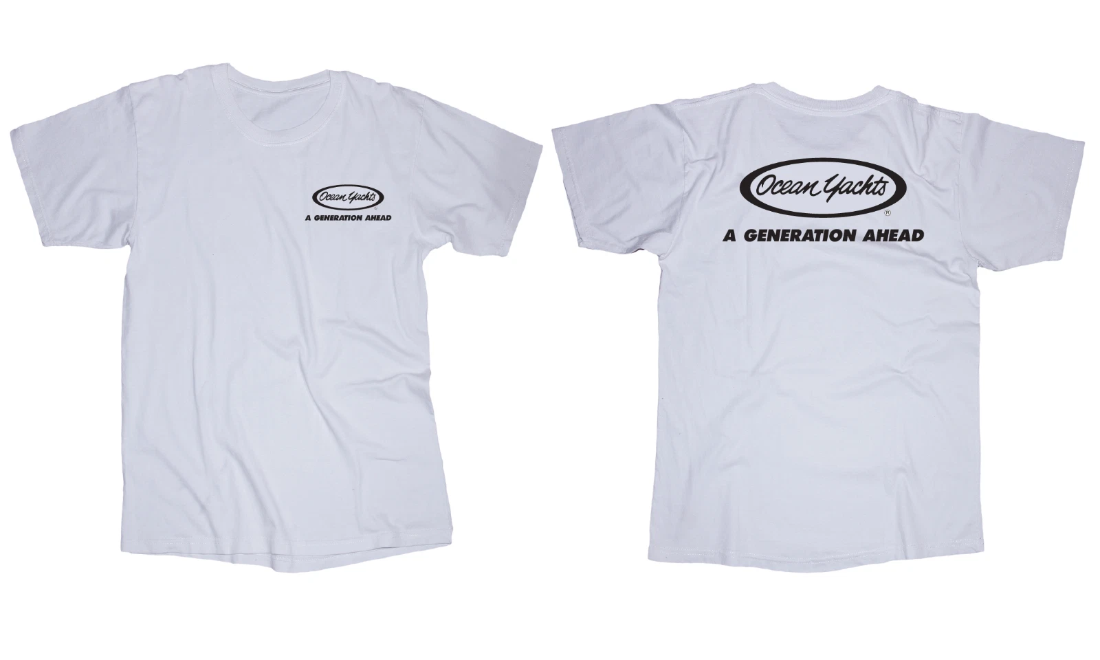 Ocean Yachts logo t-shirt power boat Marina