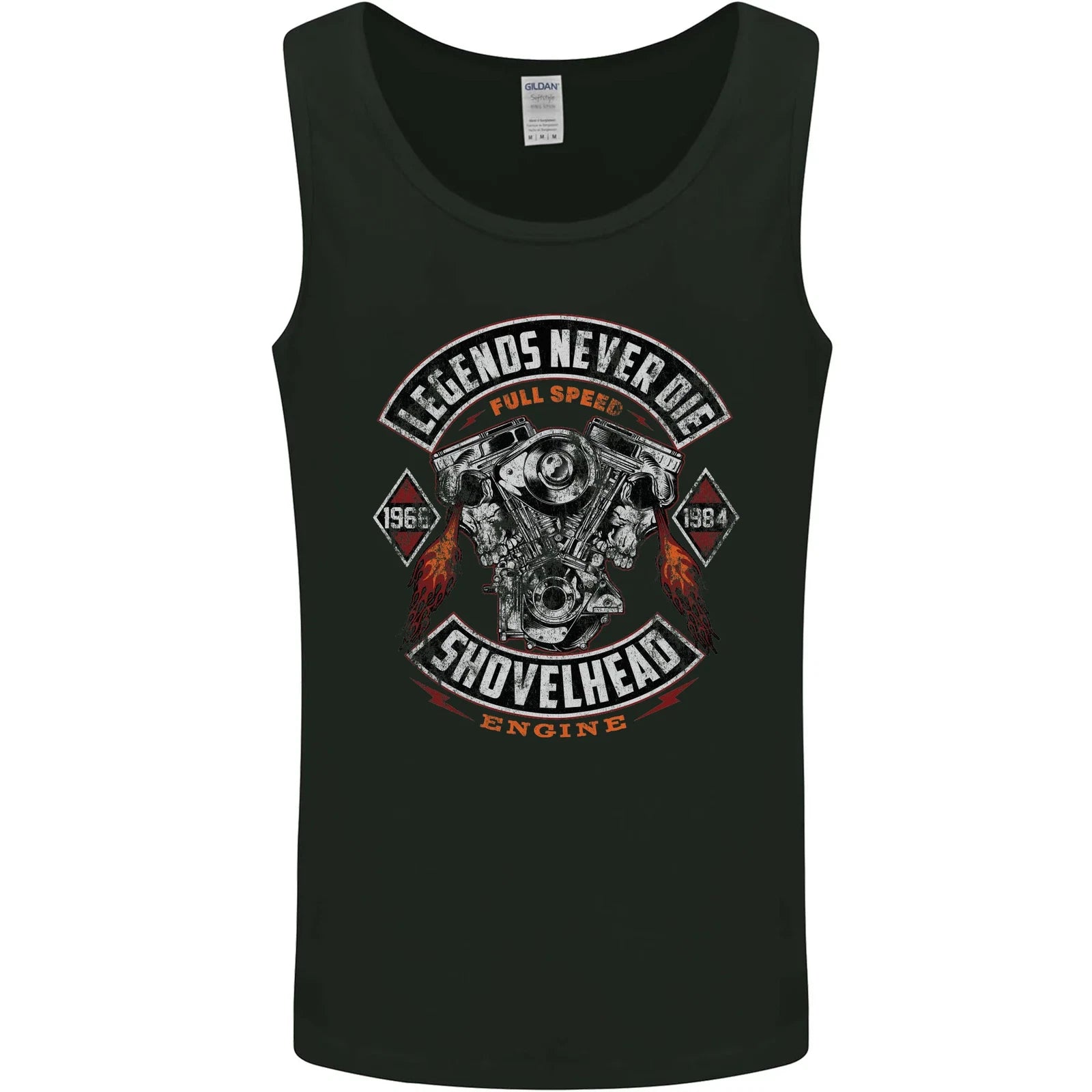 Legends Never Die Biker Motorbike Mens Vest Tank Top