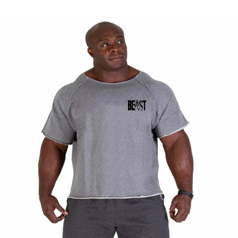 Vintage Cotton Graphic T Shirt Oversized Casual Bodybuilding Tops Summer