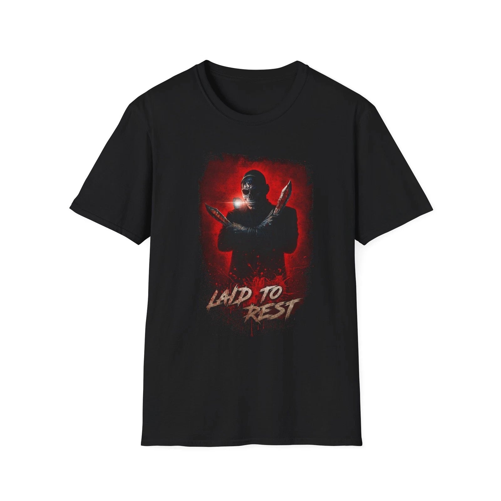 Chrome Skull Laid to Rest T-Shirt, Graphic Tee, Goth Clothing, Halloween Shirt,