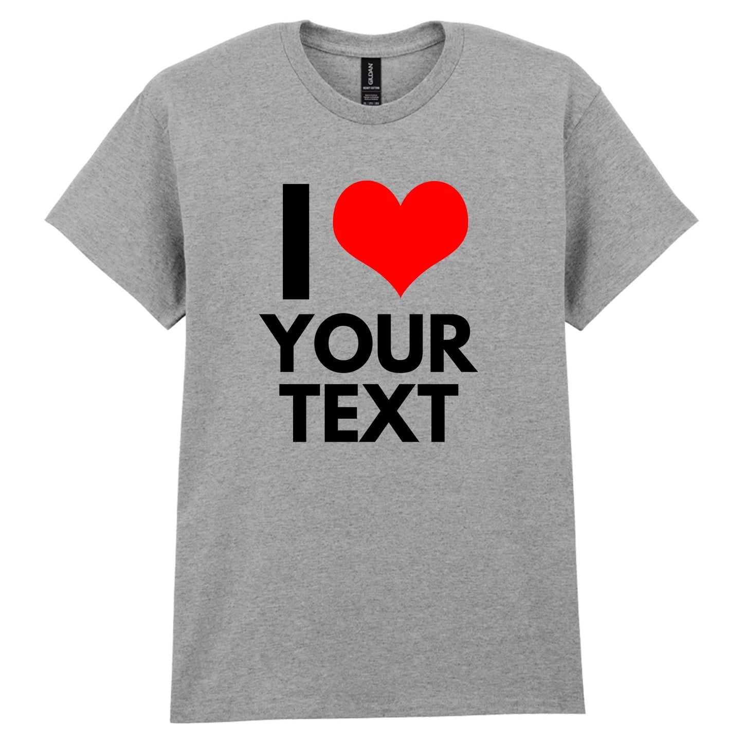 Mens Custom I Heart Tshirt • Mens Unisex T Shirt
