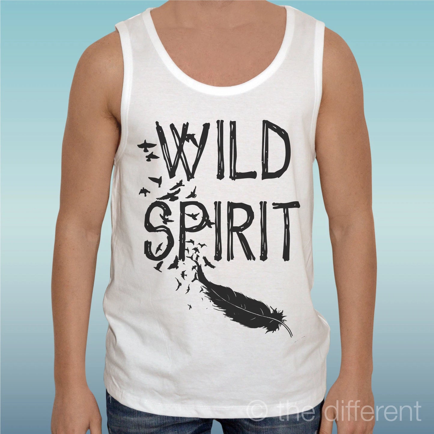 Canotta T-Shirt " Wild Spirit Feather " Tank Top Gift Idea Road To Happiness