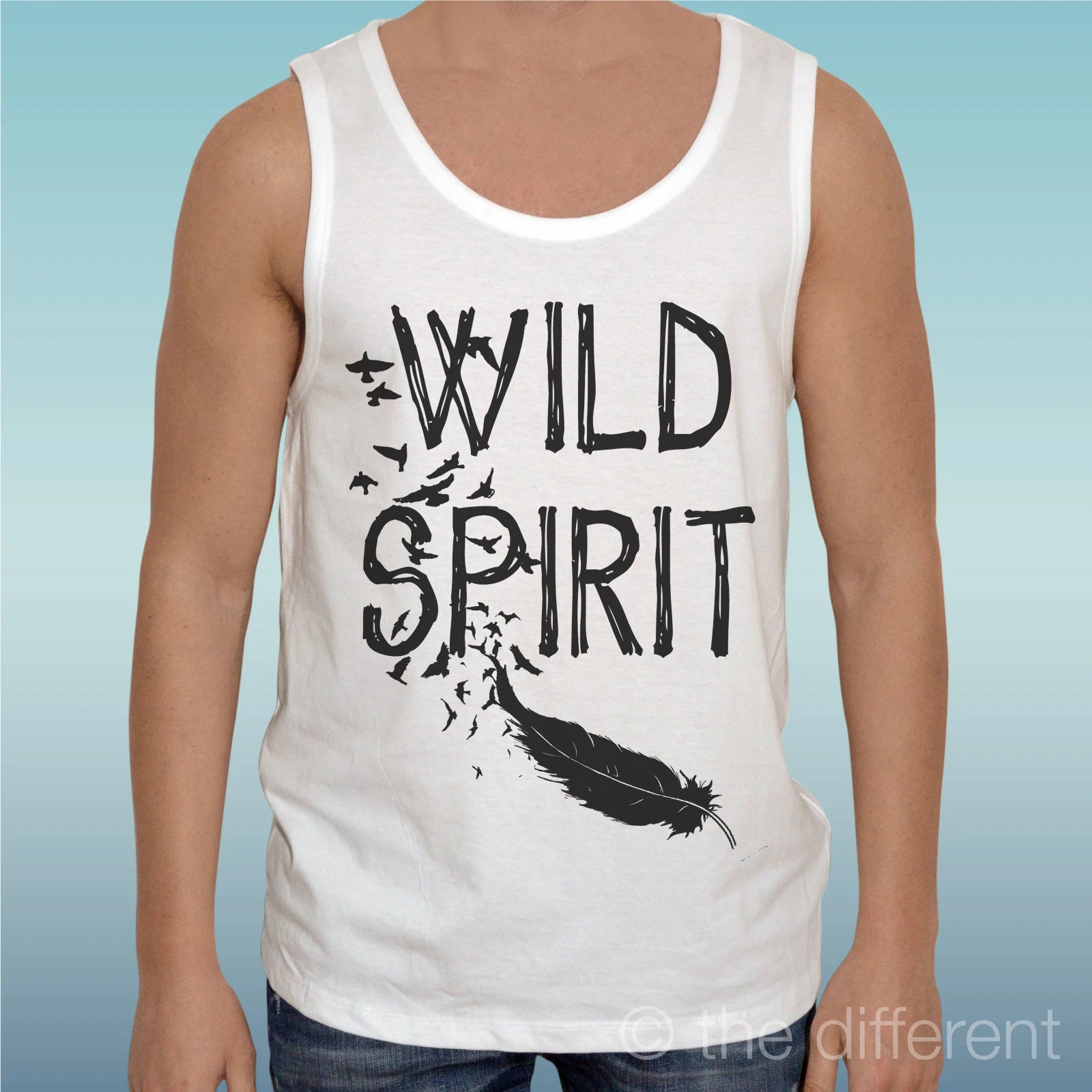 Canotta T-Shirt " Wild Spirit Feather " Tank Top Gift Idea Road To Happiness