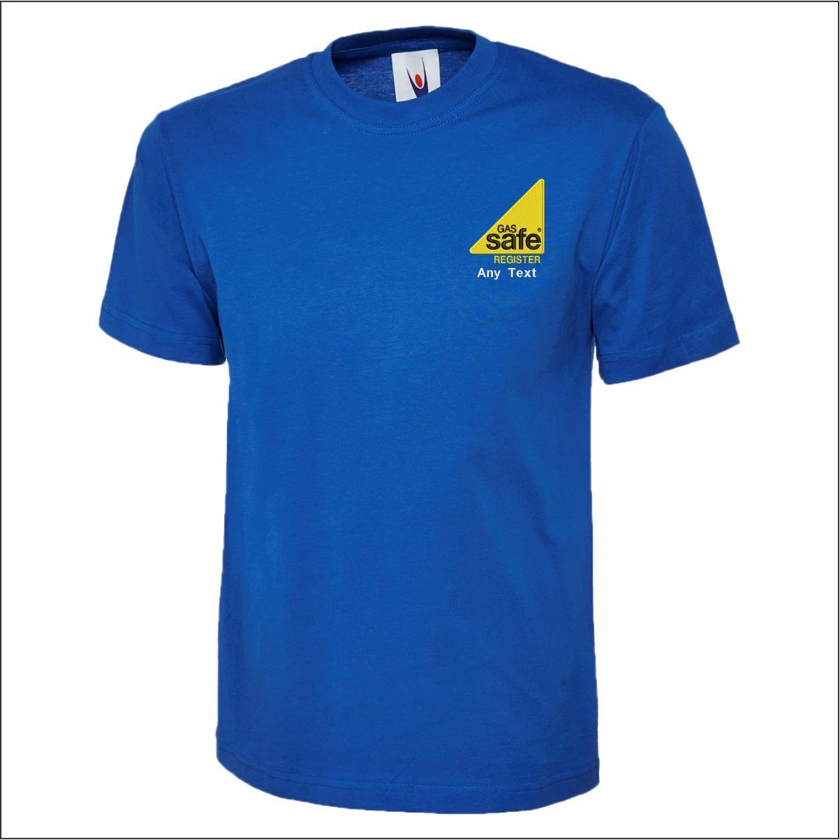 Personalised Embroidered Gas Safe Register Engineer T-Shirt Workwear Custom TOP