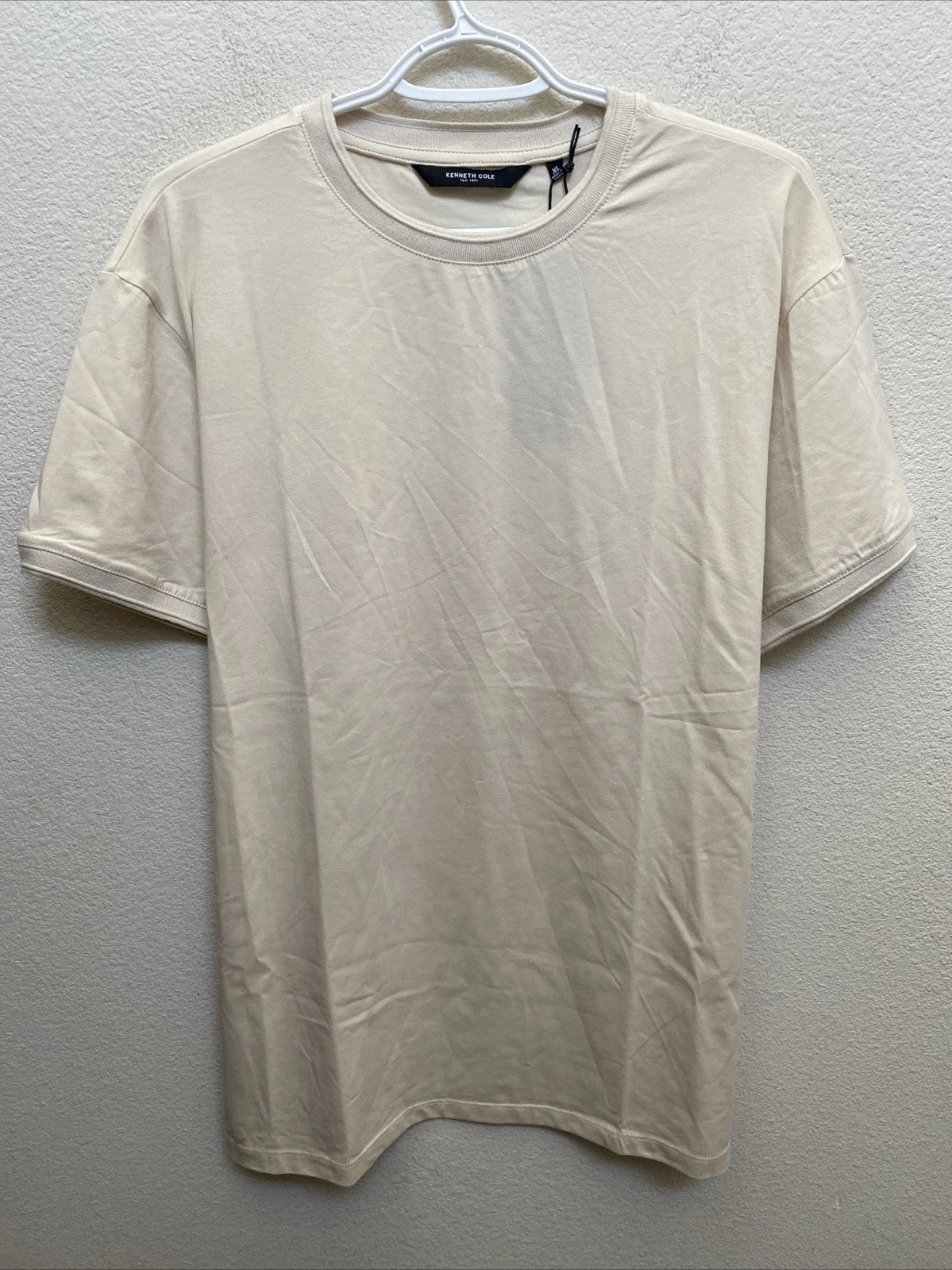 Kenneth Cole Men's XL Hearthstone Beige T-Shirt Crew Neck Short Sleeve NWT $49