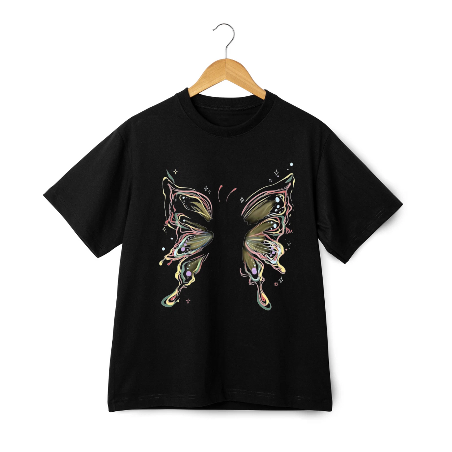 Vibrant Abstract Butterfly Graphic Unisex Te