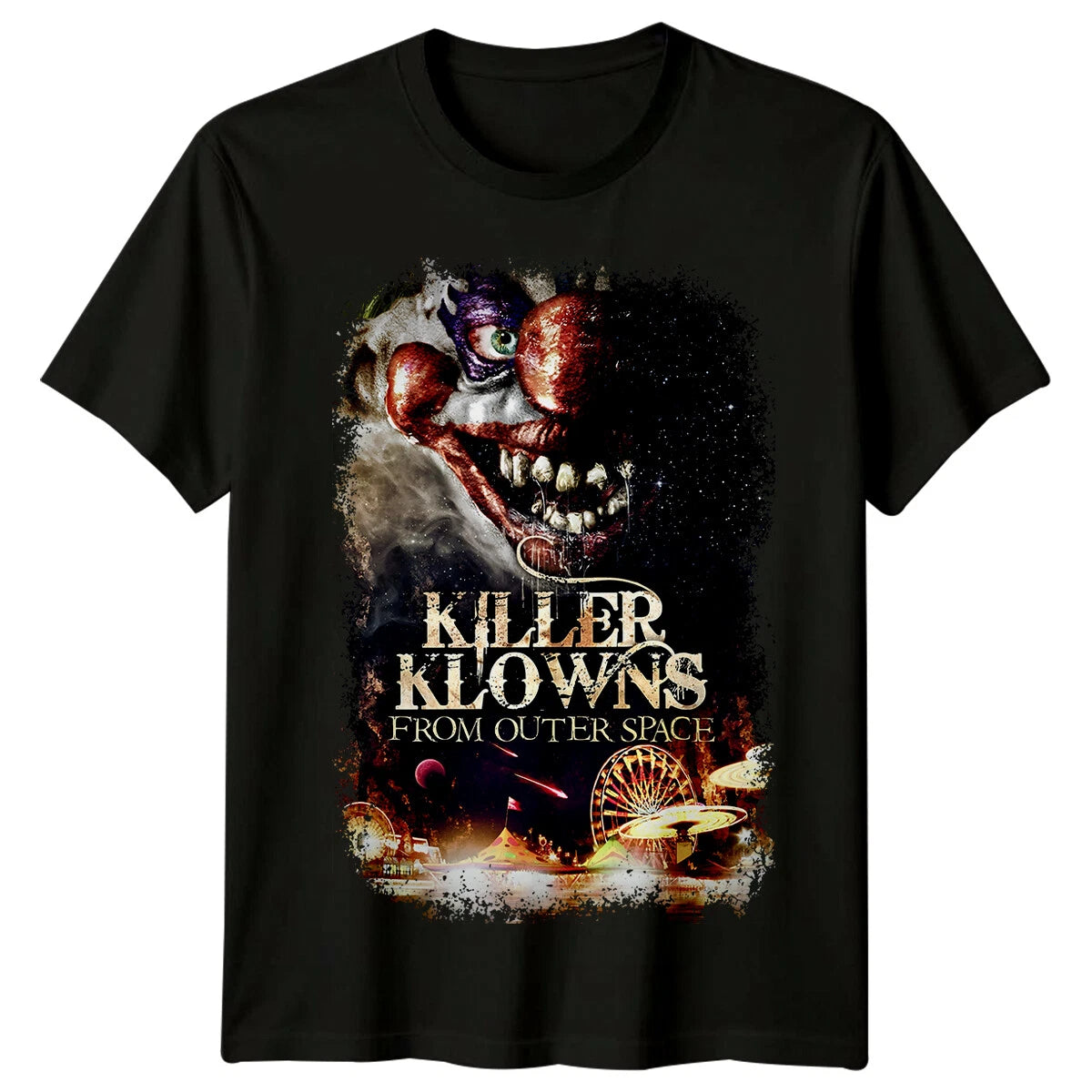 Killer Klowns from Outer Space (1988) Movie Poster Inspired T-Shirt Retro 80 Tee