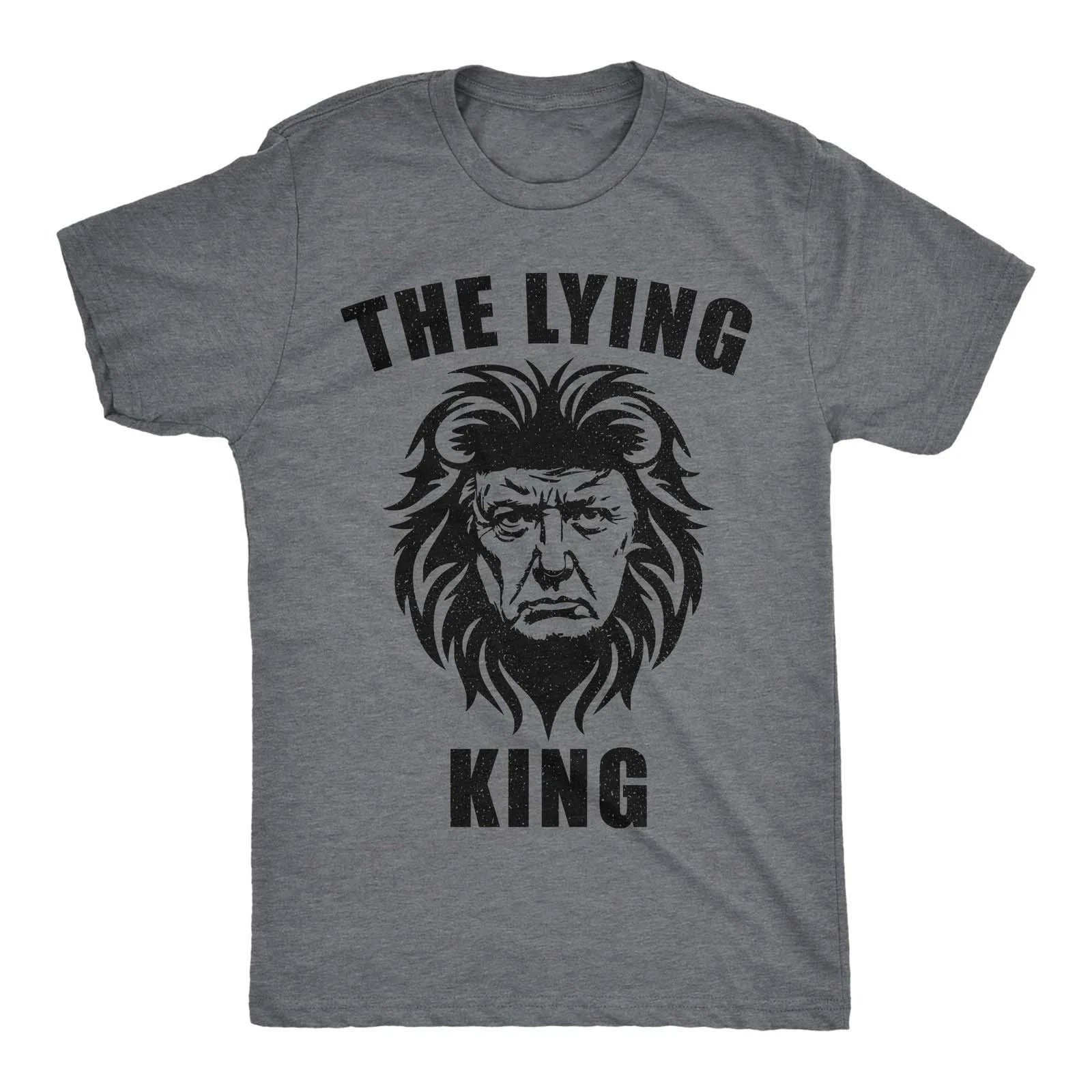 Mens Funny T Shirts The Lying King Sarcastic Anti Graphic Novelty Tee for