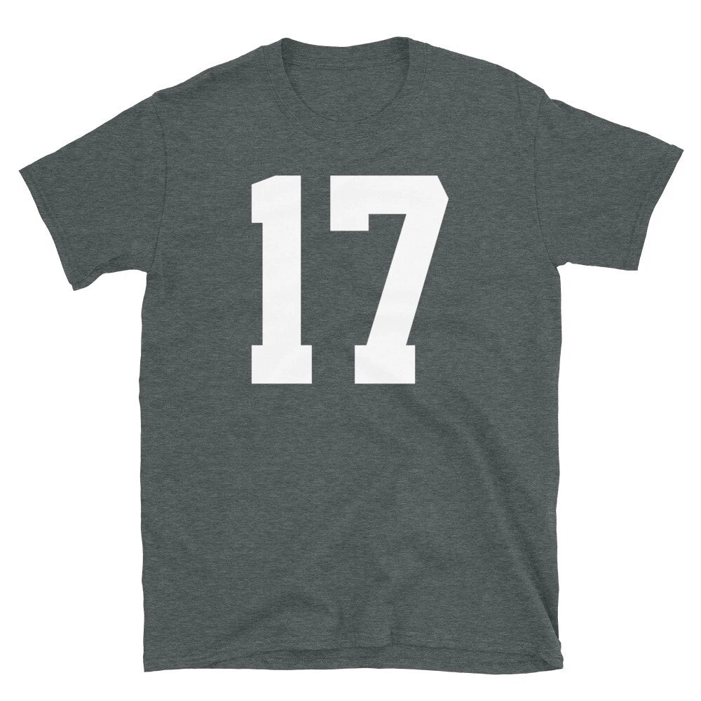Team Uniform Jersey Number 17 Birthday Varsity Short-Sleeve Unisex T-Shirt