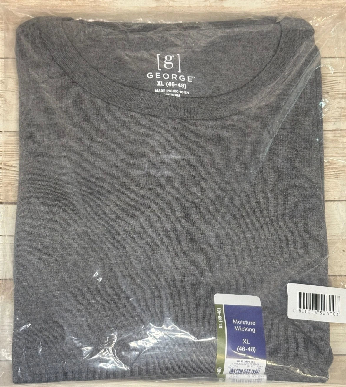 2-pack Men's XL T- Shirts, Charcoal Gray.  New.  Brand: George.