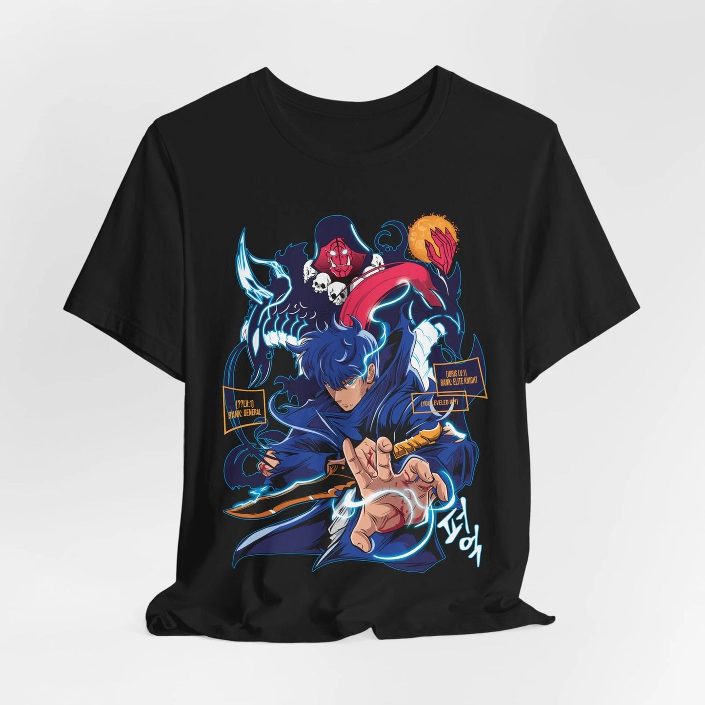 Solo Leveling Anime Graphic Tee, Unisex T-Shirt, K-Pop Fashion Top, Manga Lover