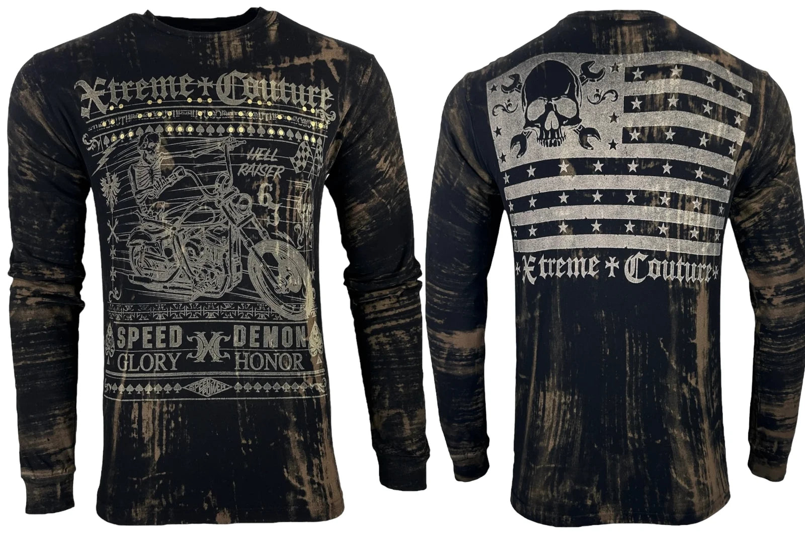 Xtreme Couture By Affliction Men's Long Sleeve T-shirt Speed Demon S-4XL