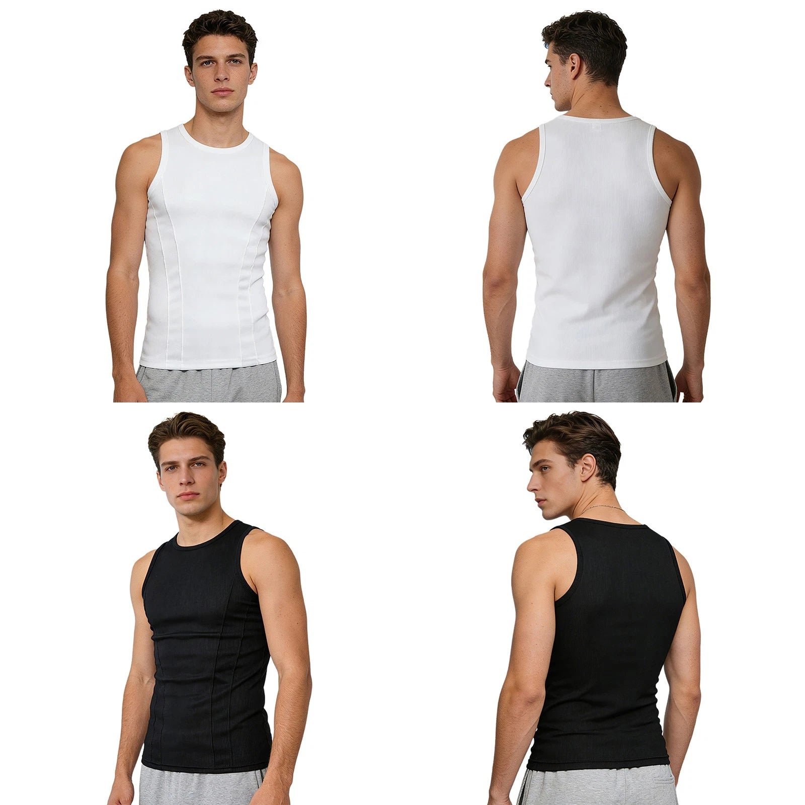 Men's Vest Mesh T-Shirt Vacation Tank Top Daily Wear Shirts Basic Clothing Gym