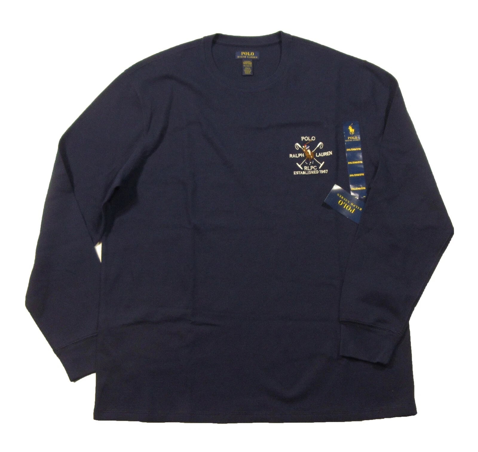 Polo Ralph Lauren Men's Navy Logo Pony Player Waffle Knit Thermal T-Shirt