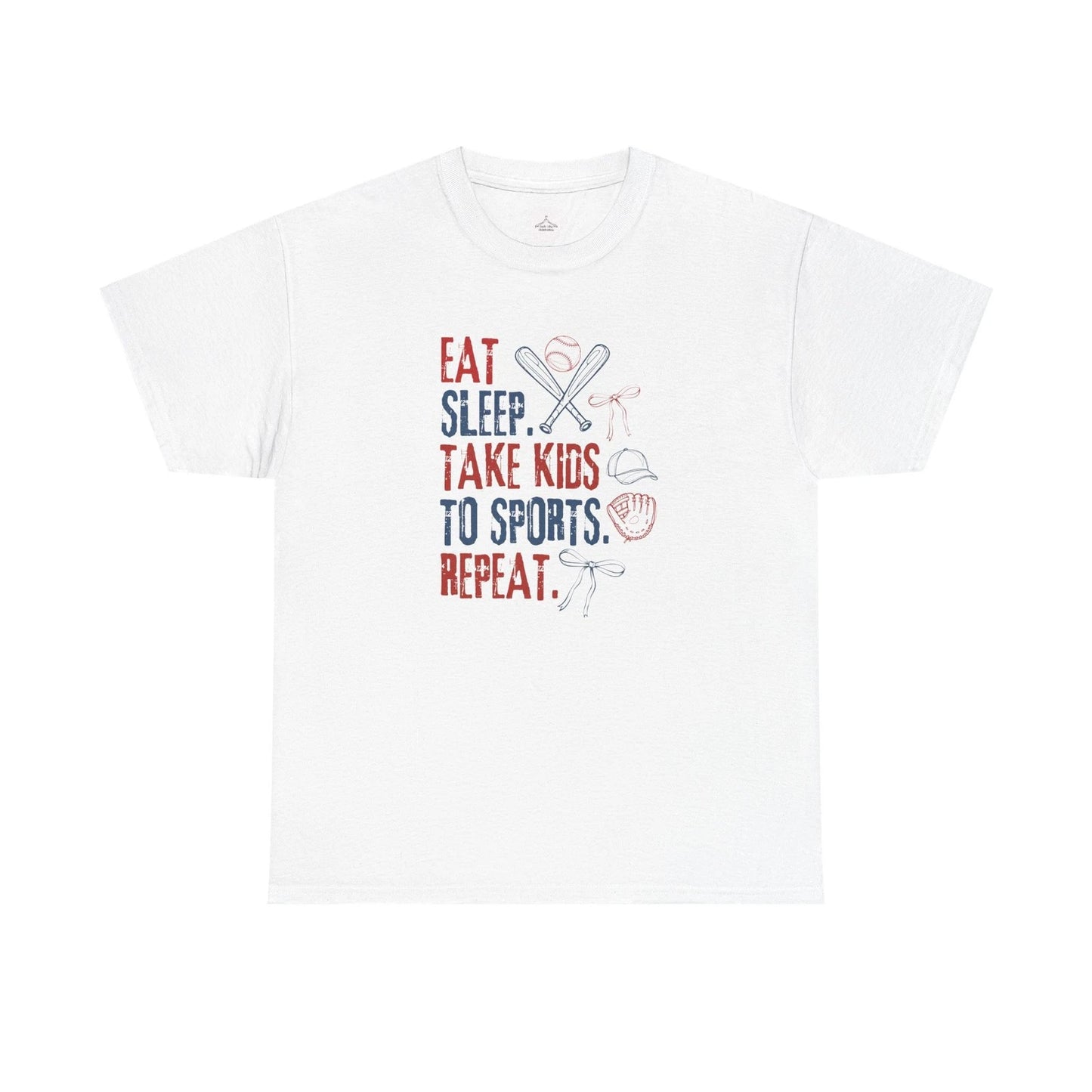 Eat Sleep Take Kids To Sports Repeat Tee | Baseball Soccer Mom Dad