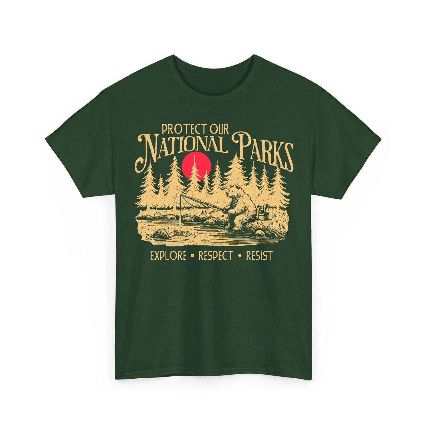 Protect Our National Parks Explore Respect Resist Retro Unisex T-Shirt