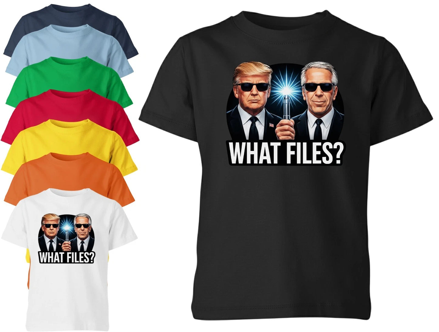 Donald Trump Epstein Files New Art Society Unisex Kids T Shirt Boys Girls Tee