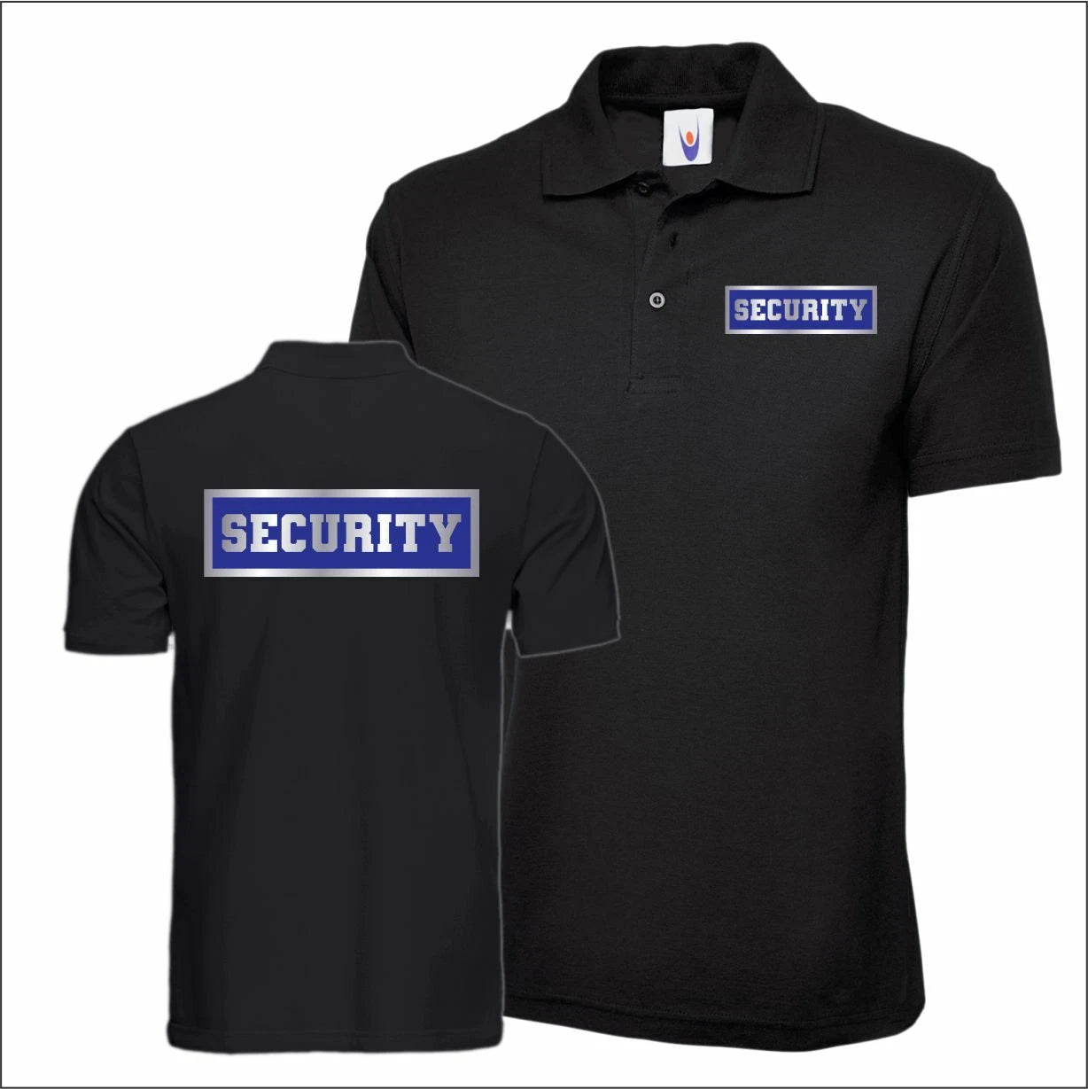 SECURITY Polo Shirt Workwear Doorman Bodyguard Bouncer Reflective Polo XS-4XL