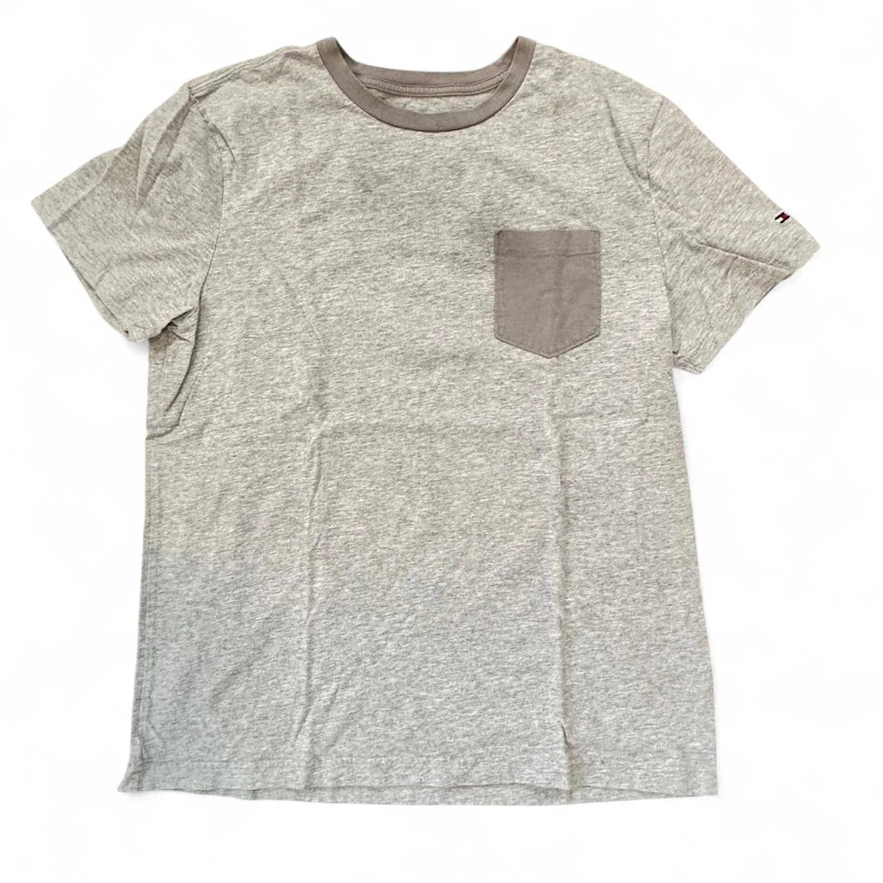 Gray Minimalist Tommy Hilfiger Natural Fibers cotton tee