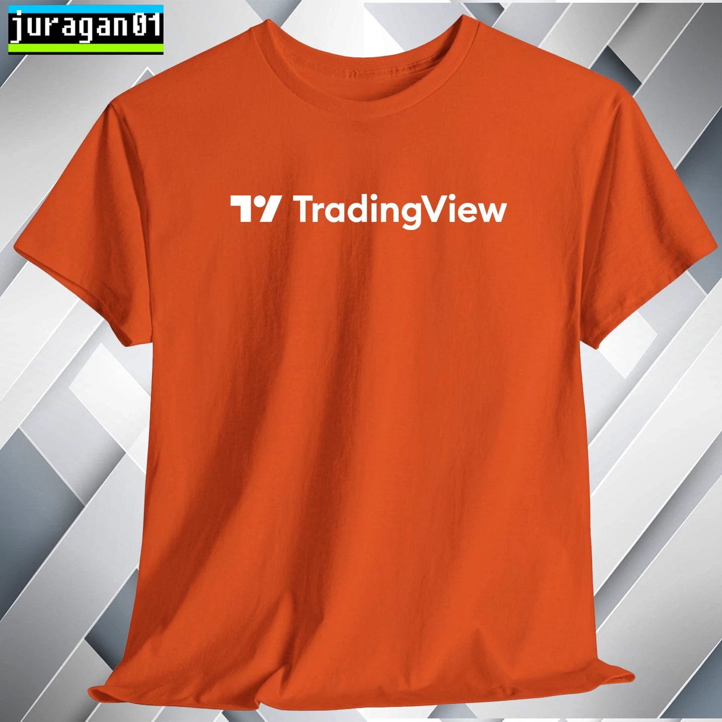 Trading View Simple T-Shirt Black Navy White Grey Red Orange Choco Size S to 5XL