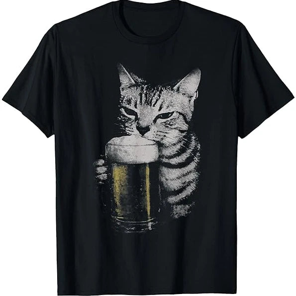Cat Beer Y2k Vintage 90s Shirt, Funny Cats Meme T-shirt