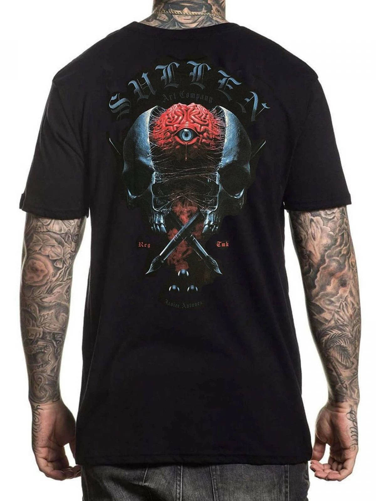 Sullen Men's T-shirt MINDS EYE Tattoos Urban Design Skull Premium Quality